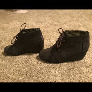 TOMS wedge Booties